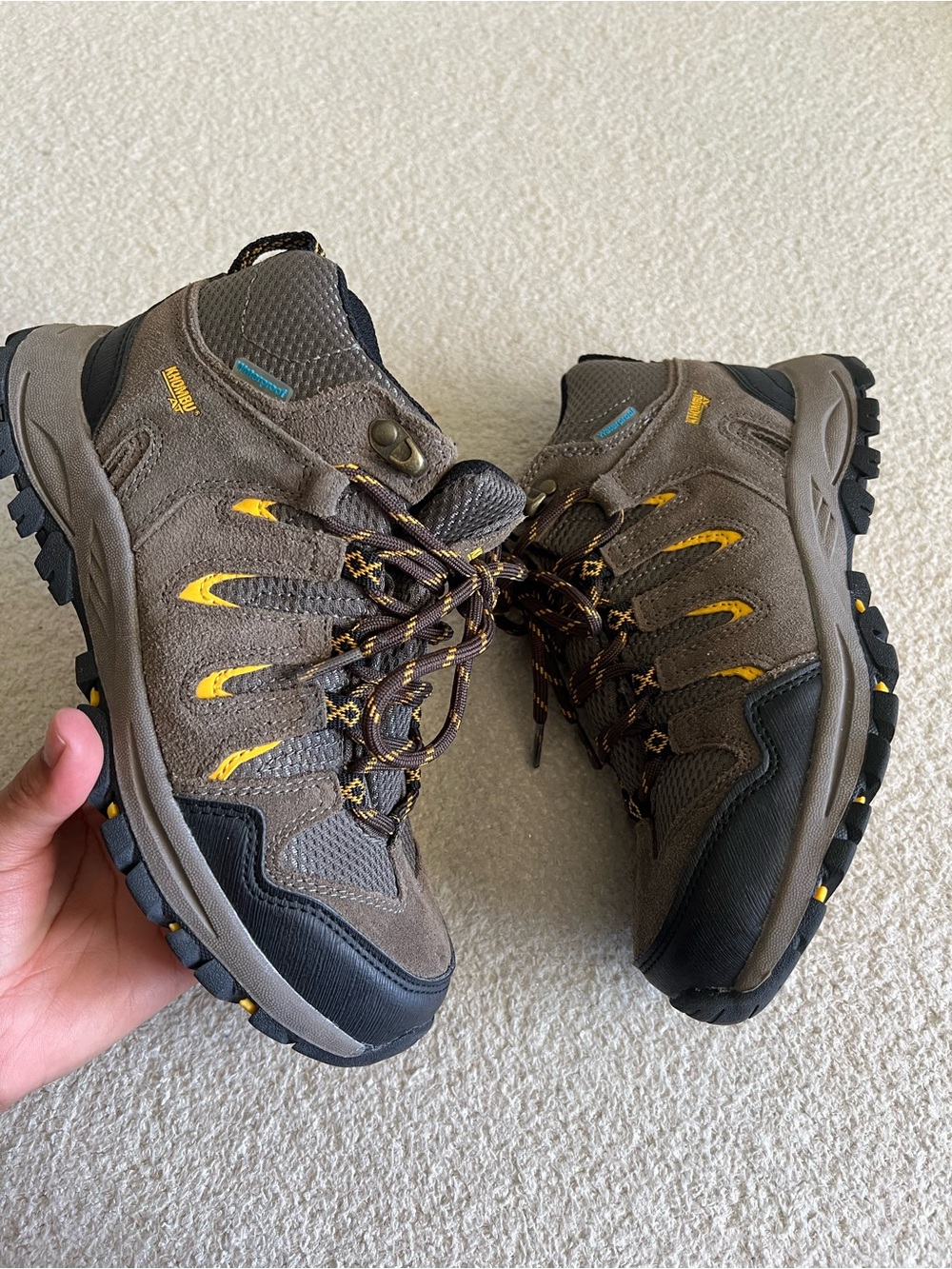 Khombu Brown and Yellow Men's Trail Boots